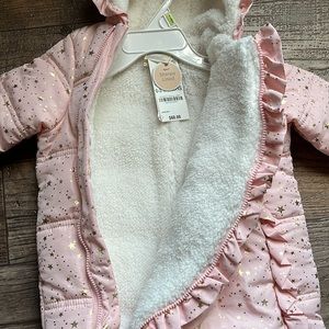 First impressions Baby Girls Ruffled Snowsuit, Created for Macy's